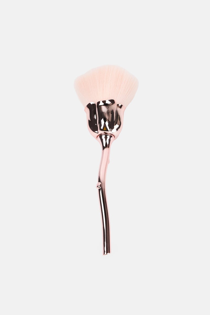 Olivia Rose Rose Flower Makeup Brush, Peach - Image 2